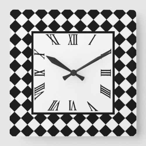 Harlequin Square Wall Clock