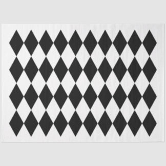 Harlequin tissue paper - black and white