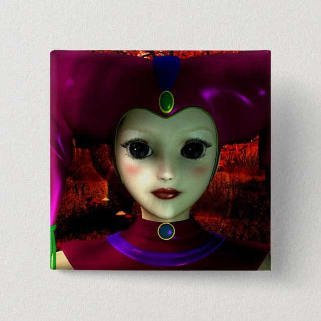 Harlequin Toy Pinback Button (Front)