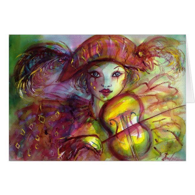 HARLEQUIN / Venetian Carnival Cards (Front Horizontal)