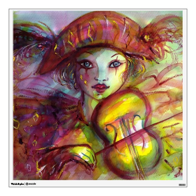 HARLEQUIN/ Venetian Carnival Masks Wall Sticker (Front)