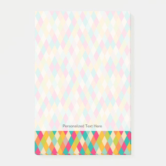 Harlequin vintage pattern post-it notes (Front)