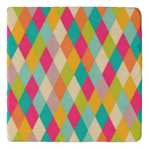 Harlequin vintage pattern trivet