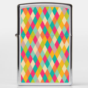 Harlequin vintage pattern zippo lighter