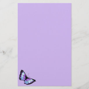 "Harlequin" (Violet Butterfly) Stationery