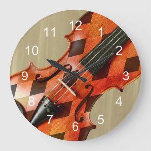 Harlequin Violin Large Clock