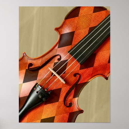 Harlequin Violin Poster