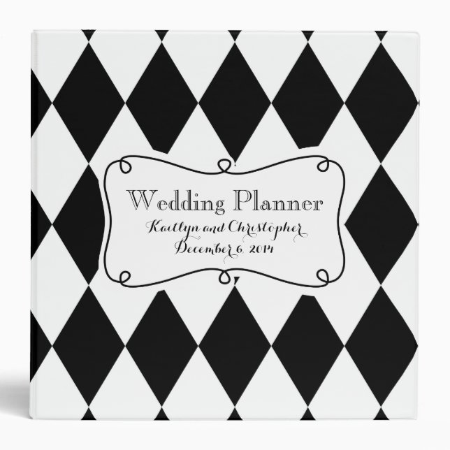 Harlequin Wedding Planner 3 Ring Binder (Front)