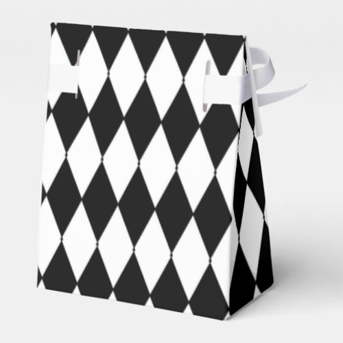 Harlequin White Black Celebrations Multi Styles Favor Boxes