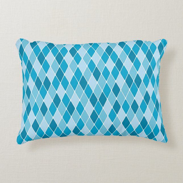 Harlequin winter pattern accent pillow (Front)