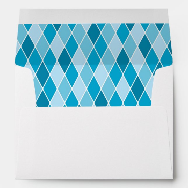 Harlequin winter pattern envelope (Back (Bottom))