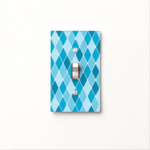 Harlequin winter pattern light switch cover