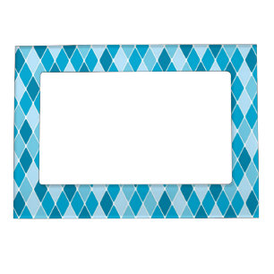 Harlequin winter pattern magnetic frame