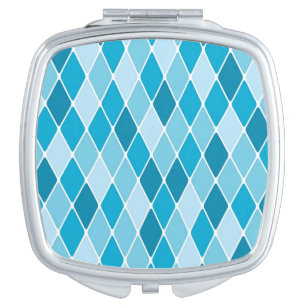 Harlequin winter pattern makeup mirror