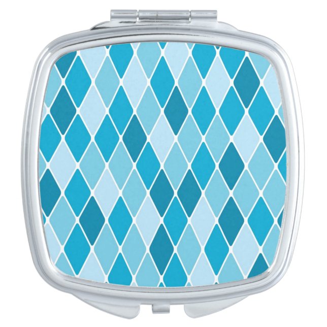 Harlequin winter pattern makeup mirror (Front)