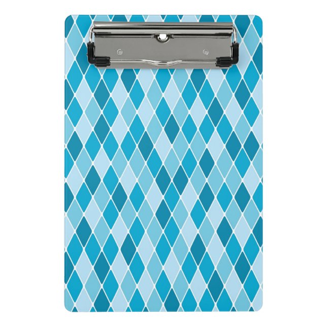 Harlequin winter pattern mini clipboard (Front)