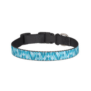 Harlequin winter pattern pet collar