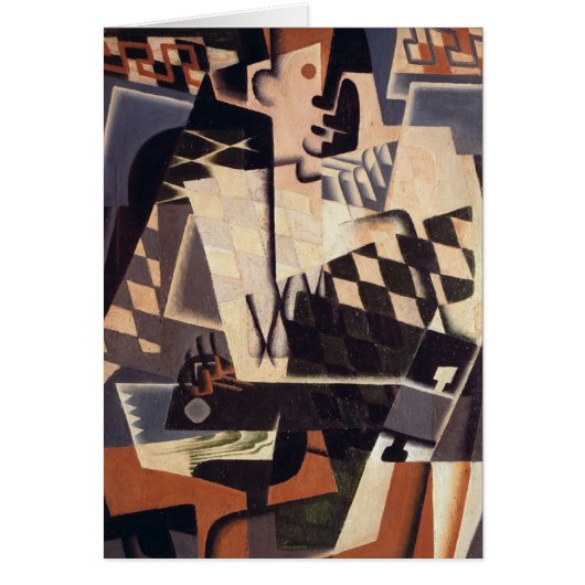 Harlequin with a Guitar, 1917 Cards (Front)