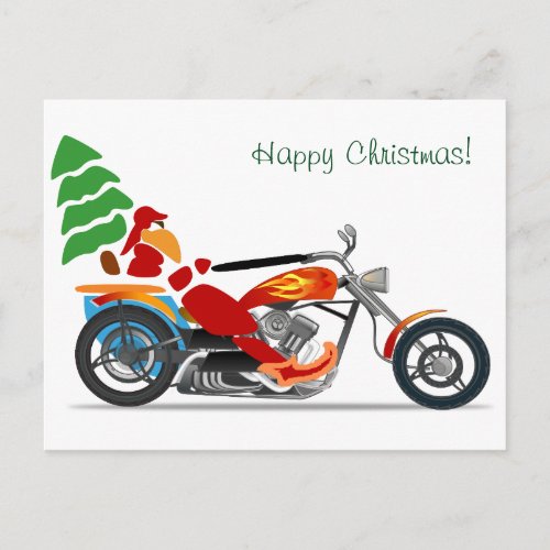 harley christmas holiday postcard