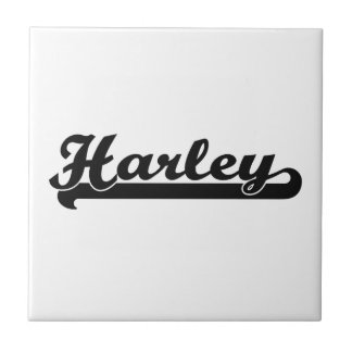 Harley Classic Retro Name Design Ceramic Tile