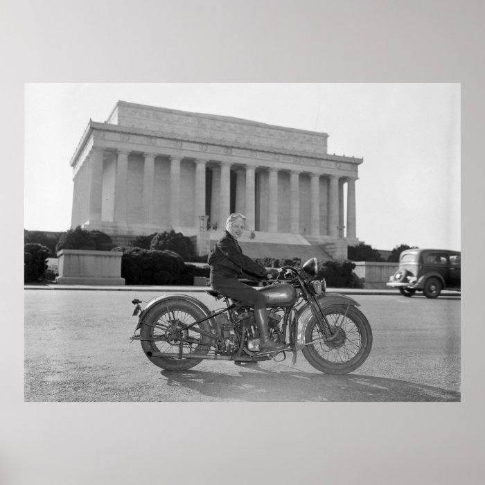 Harley Davidson Motorcycle   First Woman Poster