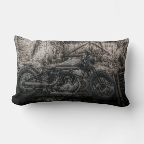  Harley Davidson Motorcycle Motorbike Vintage  Lumbar Pillow