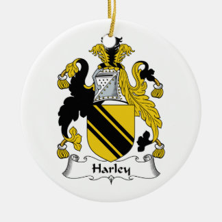 Harley Family Crest Ceramic Ornament