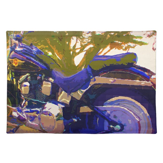 Harley-FatBoy-1998 Motorcycle Placemat (Front)