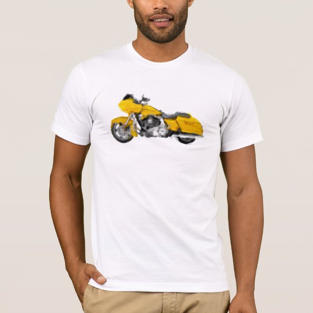 Harley FLTRX Hand Painted Art Brush Template Bike T-Shirt (Front)