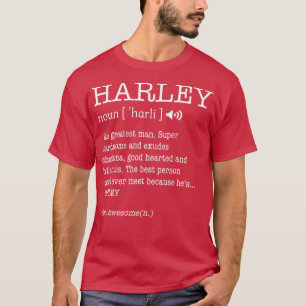 Harley Funny Adult Men First Name Definition Perso T-Shirt