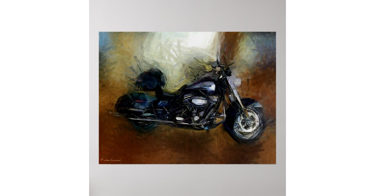 Harley Motorcycle Fine Art Print Zazzle