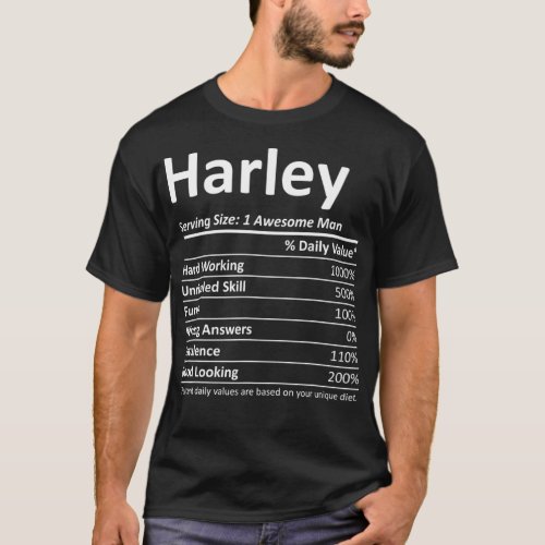 HARLEY Nutrition Funny Birthday Personalized Name  T_Shirt