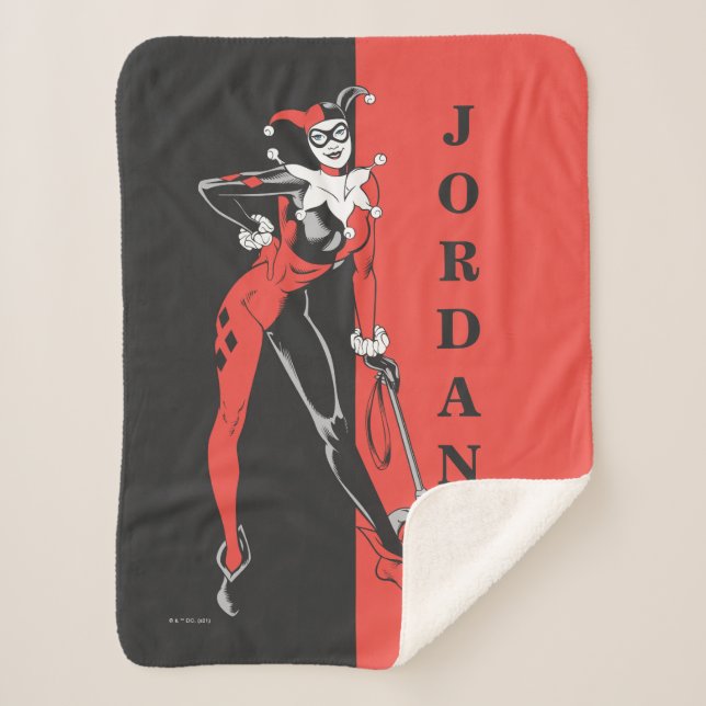 Harley Quinn 2 Sherpa Blanket (Front)