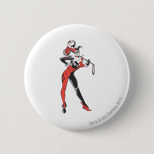 Harley Quinn 4 Pinback Button (Front)
