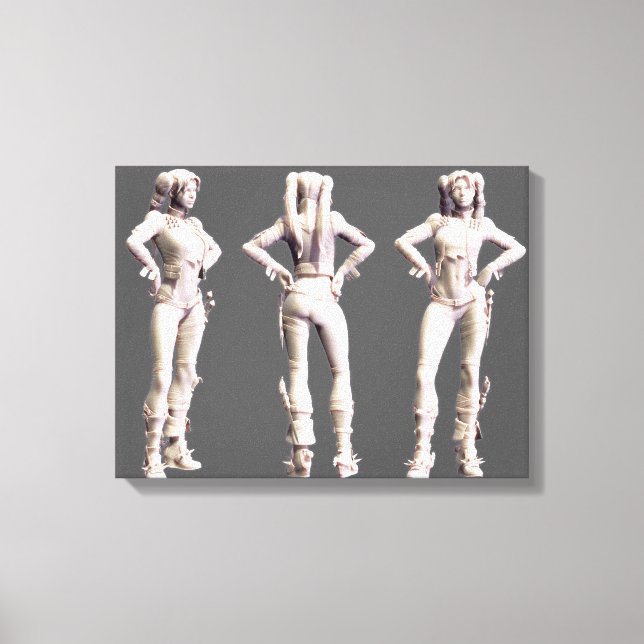 Harley Quinn Alternate Turnaround Canvas Print (Front)