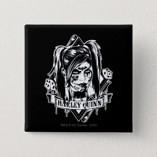 Harley Quinn Badge Button