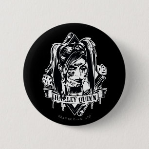 Harley Quinn Badge Button