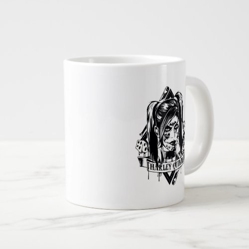 Harley Quinn Badge Large Coffee Mug