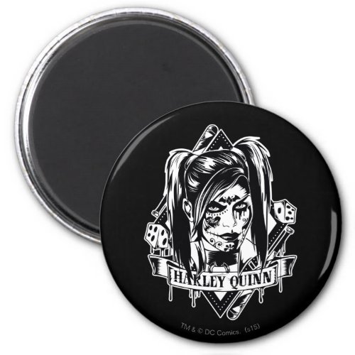 Harley Quinn Badge Magnet