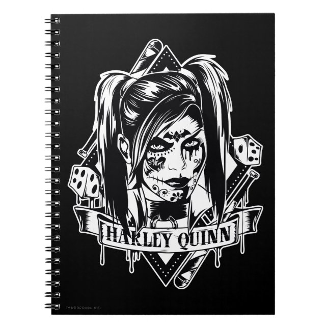 Harley Quinn Badge Notebook (Front)