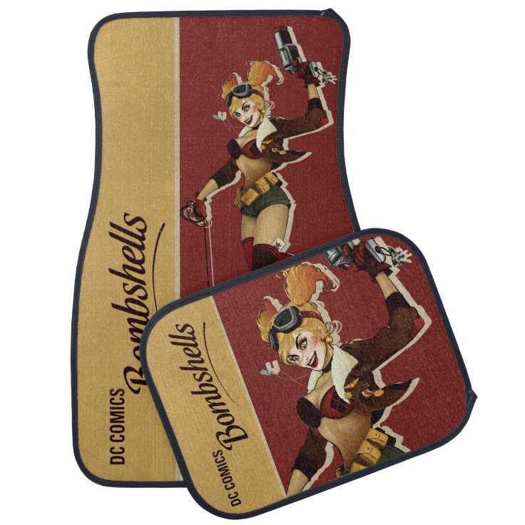 Harley Quinn Bombshells Pinup Car Floor Mat Zazzle