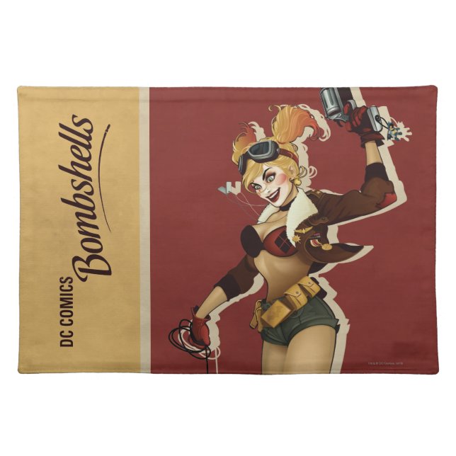 Harley Quinn Bombshells Pinup Cloth Placemat (Front)