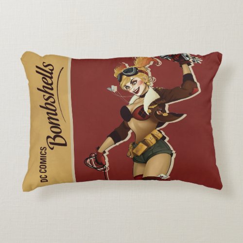 Harley Quinn Bombshells Pinup Decorative Pillow