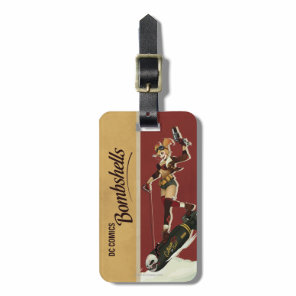 Harley Quinn Bombshells Pinup Luggage Tag
