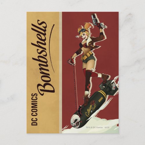 Harley Quinn Bombshells Pinup Postcard