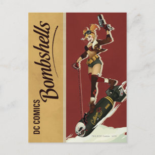 Harley Quinn Bombshells Pinup Postcard