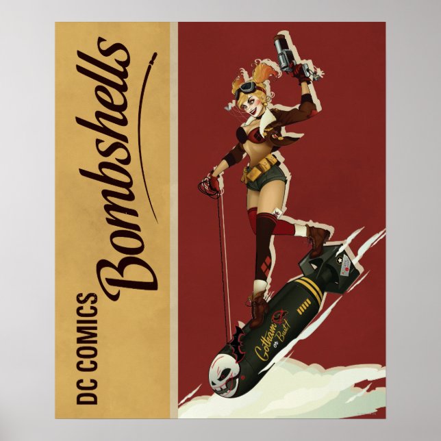 Harley Quinn Bombshells Pinup Poster Zazzle