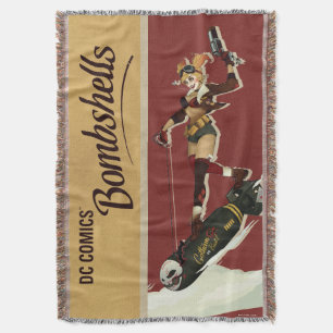 Harley Quinn Bombshells Pinup Throw Blanket