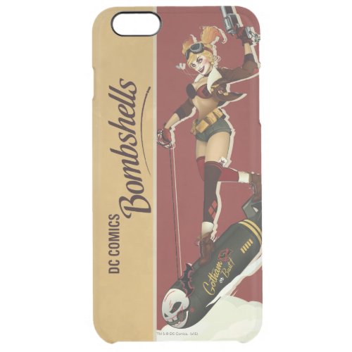 Harley Quinn Bombshells Pinup Clear iPhone 6 Plus Case