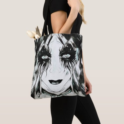 Harley Quinn_inspired Hellequin Gothic Girl Tote Bag